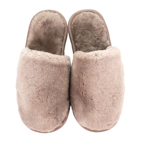 Papuci de casa din blana naturala de miel, confortabila, model unisex ...