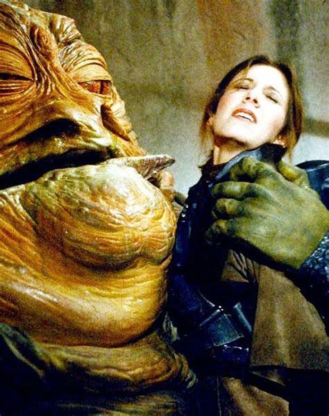 Jabba The Hutt makes a move on Princess Leia from Star Wars Return Of ...