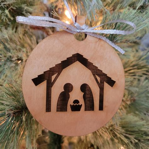 Nativity Ornament / Personalized Ornament / Wood Ornament / Christmas ...