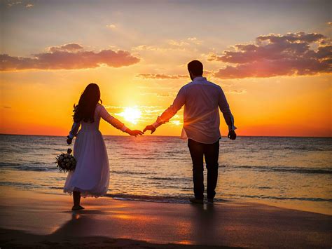 Love - romantic couple beach sunset 26555939 Stock Photo at Vecteezy