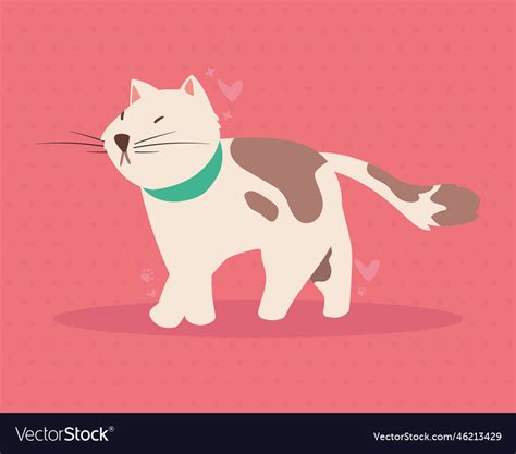 Cute cat walking Royalty Free Vector Image - VectorStock