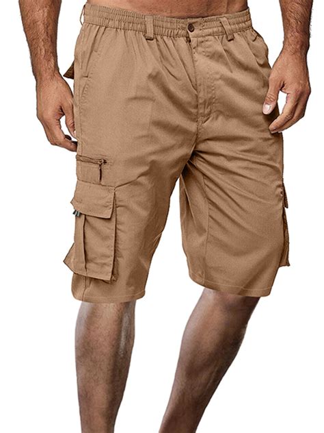 wybzd Men Cargo Shorts Relaxed Fit Lightweight Outdoor Multi-Pocket ...