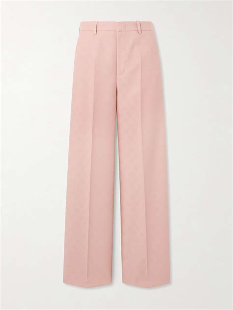 GUCCI Wool-jacquard straight-leg pants | NET-A-PORTER