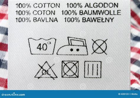 Echte Macro Van Kledingsetiket Stock Afbeelding - Image of pictogram ...