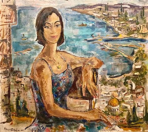Bacia Gordon - Mid Century Modernist Israeli 'Sabra in Haifa' Landscape