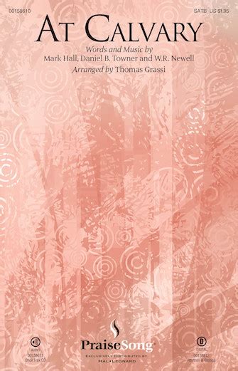 At Calvary (Sheet Music) PraiseSong Choral (158610) by Hal Leonard