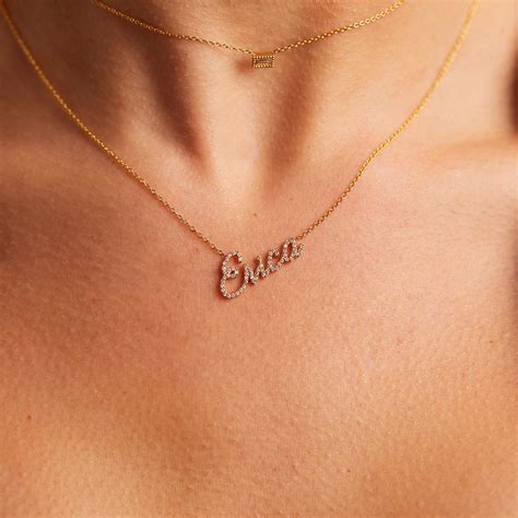 gold name necklace women 7