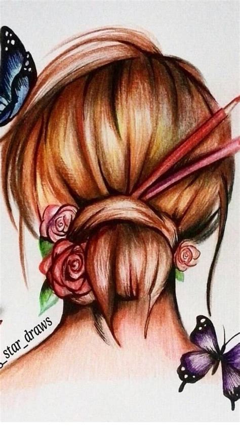 Прически Окрашивание Эстетика Искусство Красота | Dibujos de peinados ...