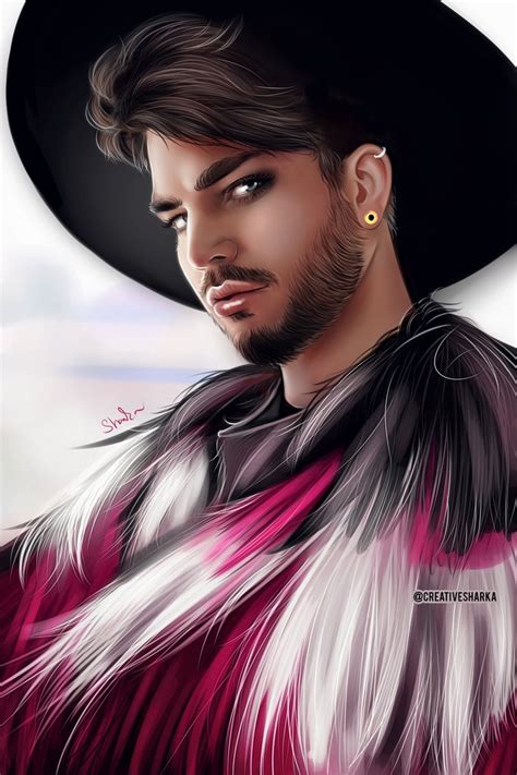 New Adam Lambert Digital Fanart Painting By @CreativeSharka ...