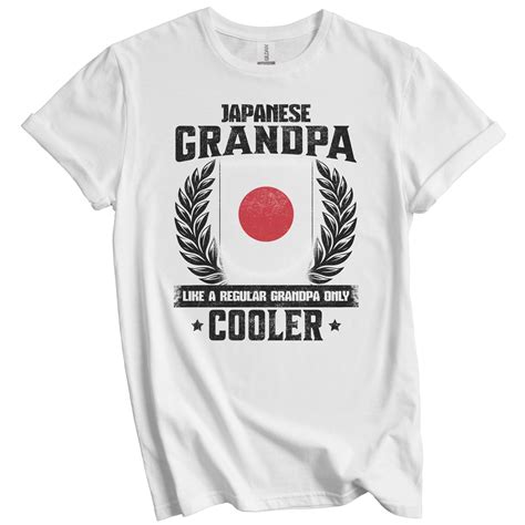 Japanese Grandpa Funny Japan Flag Grandfather Grandparents Day T-Shirt
