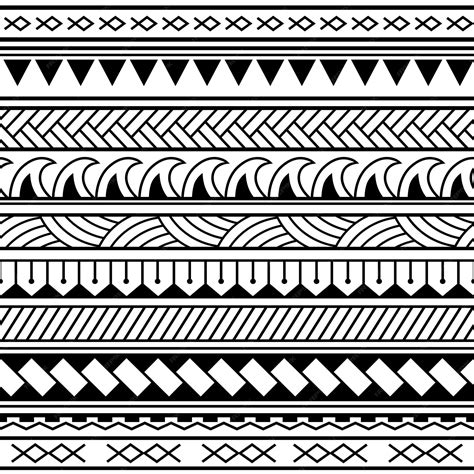Premium Vector | Maori polynesian tribal geometric seamless vector