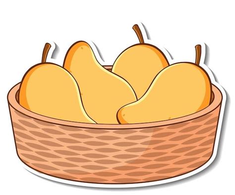 Наклейка на корзину с множеством манго | Бесплатно векторы | Mango ...