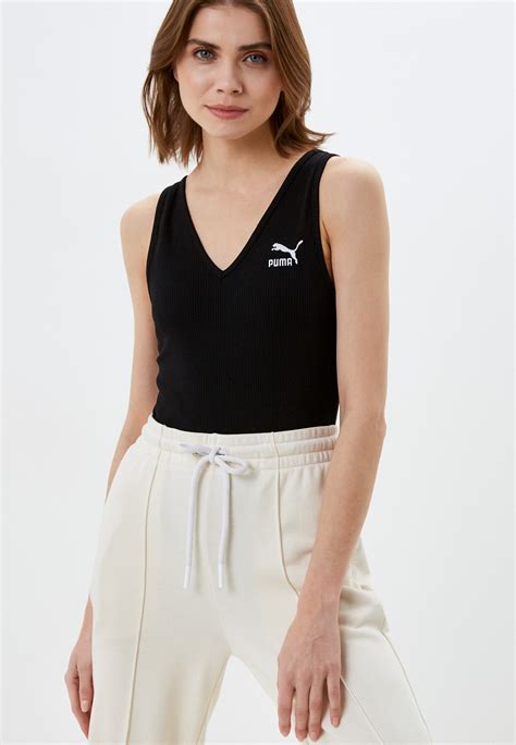 Боди PUMA Classics Ribbed Bodysuit, цвет: черный, RTLACE393701 — купить ...