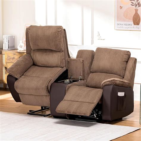 Amazon.com: COMHOMA Double Reclining Sofa Chair, Power Lift Recliner