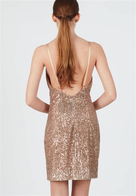 Nude sequin mini dress for bridesmaids BUENA | UNDRESS