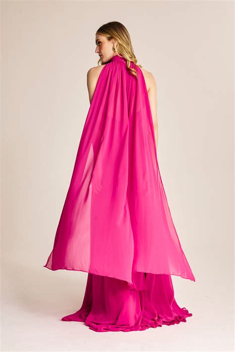 Vestido Decote Alto Vivi Posh- Pink Berry - Vic