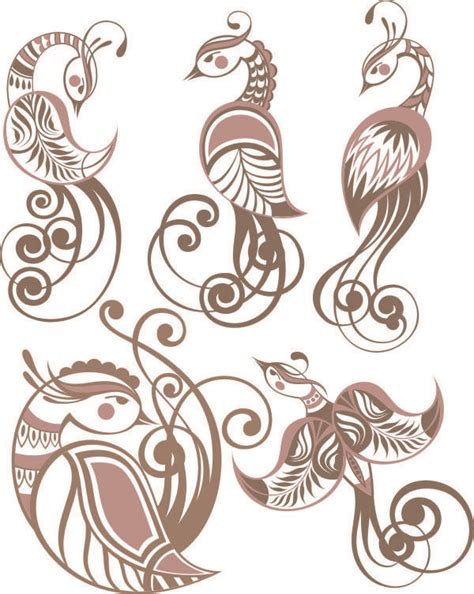 phoenix pattern | Bird wall art, Bird poster, Feather vector