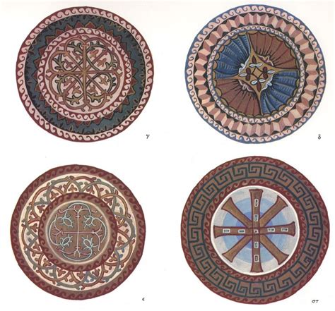 Byzantine Mosaic Designs - Plate Set #129