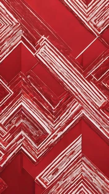 Premium AI Image | Red and white geometric pattern on a red background