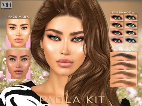 Paola Face Mask N43 Cute face with highlight in 5... - Magic Hand