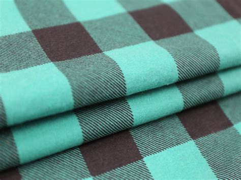 Comfortable 100% Cotton Flannel Printed Fabric Plaid Check