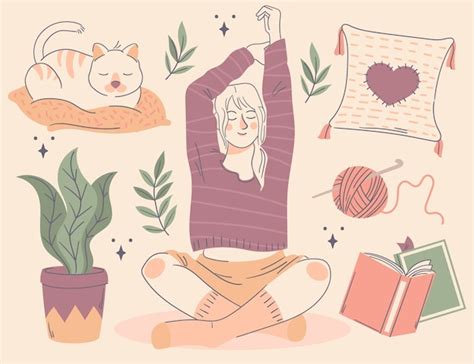 Free Vector | Hand drawn lagom illustration