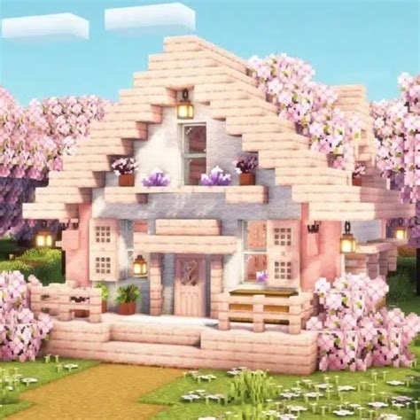 Minecraft: Build a Super Cute Pink Heart-Shaped House Underground #95