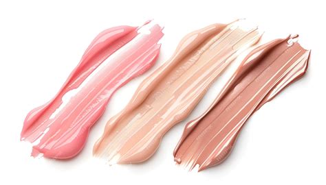 lip gloss texture composition isolated  white background cosmetic