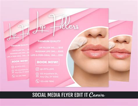 Lip Fillers Flyer Template - Etsy