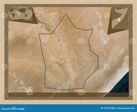 Hiiraan, Somalia. Low-res Satellite. Capital Stock Illustration ...