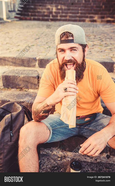 Junk Food. Guy Eating Image & Photo (Free Trial) | Bigstock