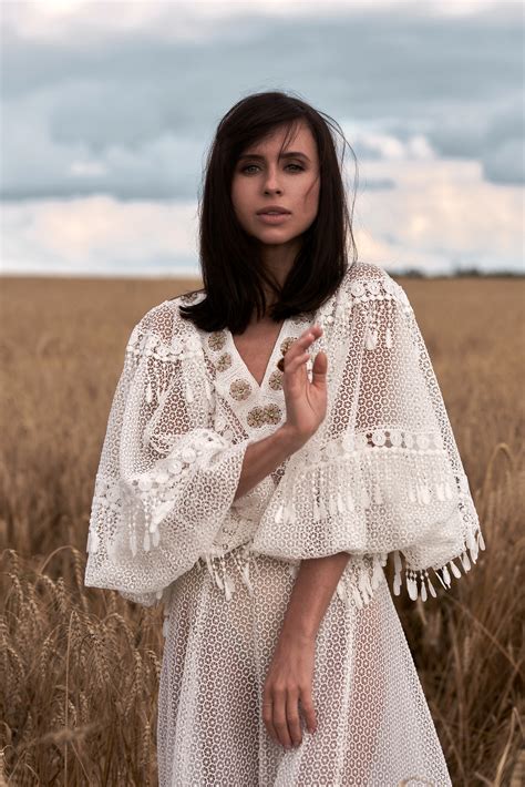 Miroslava in the field on Behance