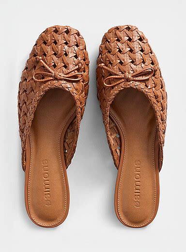 braided leather mule women simons   shoes simons