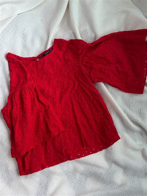 red top womens fashion tops blouses  carousell