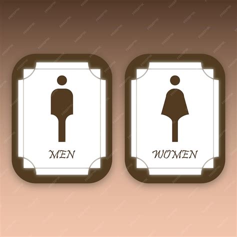 premium vector toilet sign vector brown  white unique design