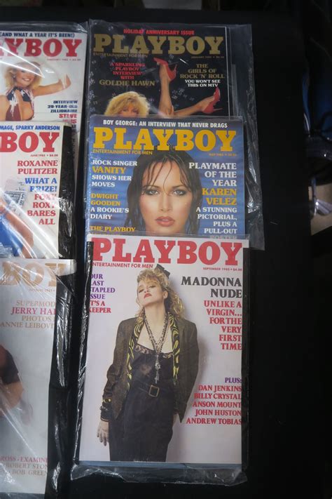 Collection of Playboy Magazines from 1985