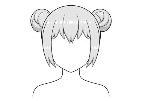 Find out how to Draw Anime Hair Buns Step by Step - Artshow24