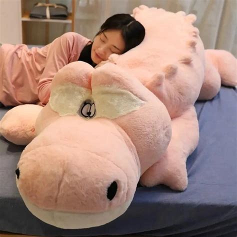 Мягкая игрушка обнимашка Крокодил 150 см My Kigu Плюшевая Розовый (9027 ...