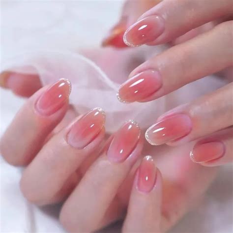 Накладные ногти с золотым французским дизайном, 24 шт | AliExpress