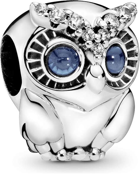 Amazon.com: Pandora Jewelry Sparkling Owl Cubic Zirconia Charm in