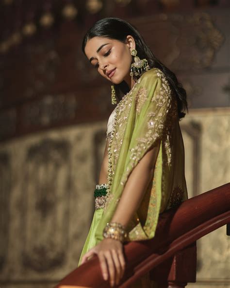 Ananya Panday proves why her Anamika Khanna draped skirt + bustier set