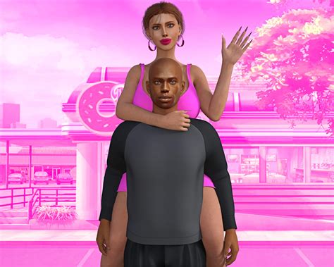 Piggy Back Ride Pose G8F G8M - Daz Content by PinkPlasticPerfect