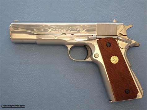 1984 Nickel Finish Colt Mk IV Series 80 Government Model 1911 .45 ACP