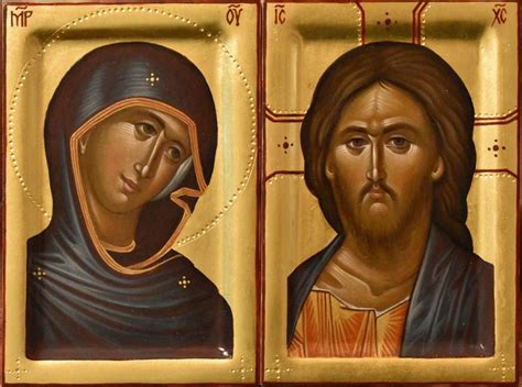 Матерь Божия Иисус Христос византийская православная икона яйцо темпера ...