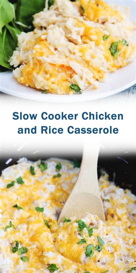 Slow Cooker Chicken and Rice Casserole