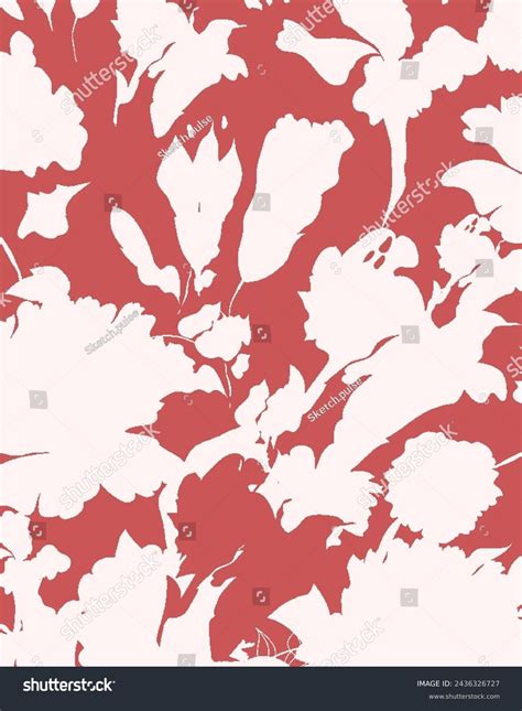 flowers vector seamless  tone pattern stock illustration