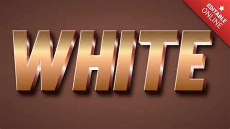 White | Bronze | Text Effect Generator