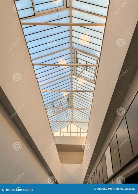 Modern skylight window stock photo. Image of walls, panel - 261959498