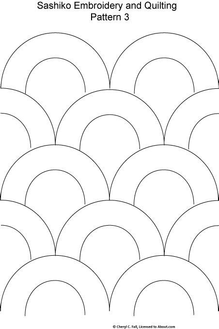Free Sashiko Repeating Embroidery Patterns