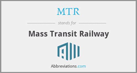 What does MTR stand for?